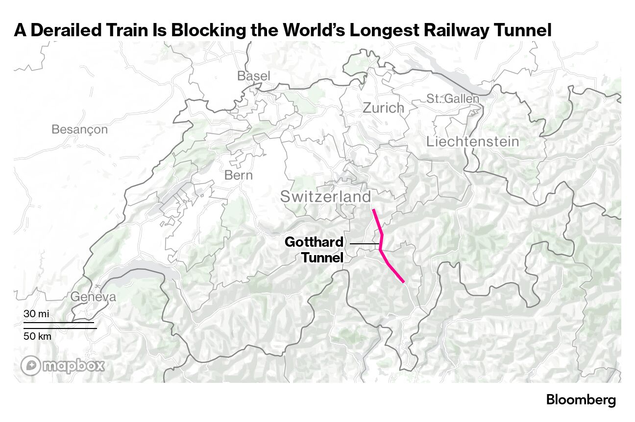 Key Swiss rail tunnel damaged by derailment won't fully reopen until next  September