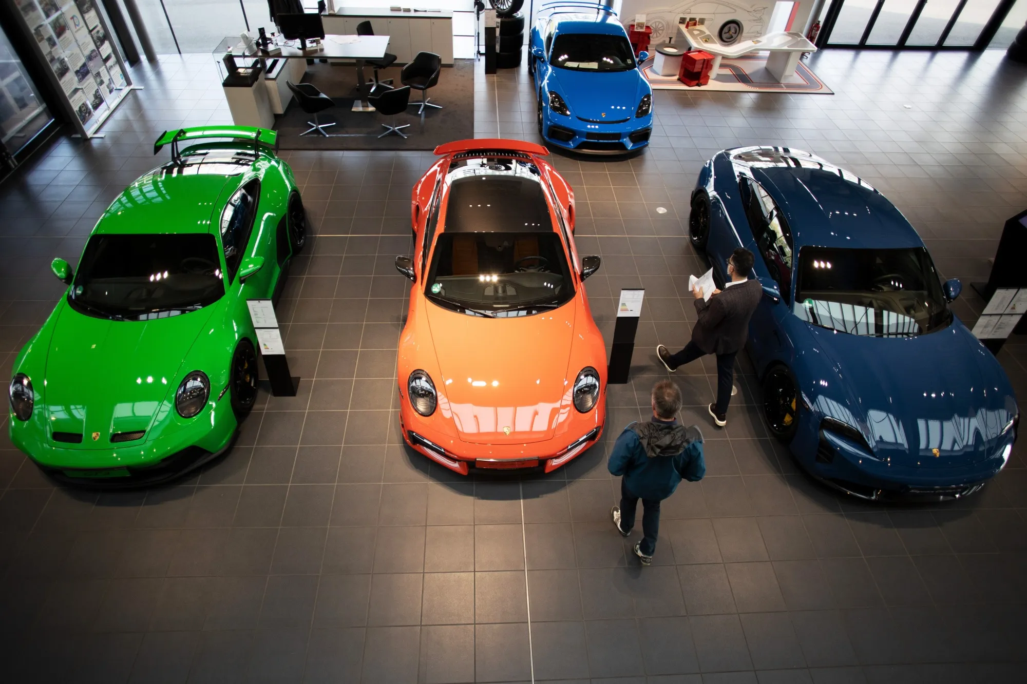 A Porsche showroom in Berlin.