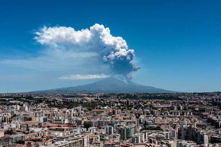 Mount Etna erupts in Catania, Italy, on June 2.