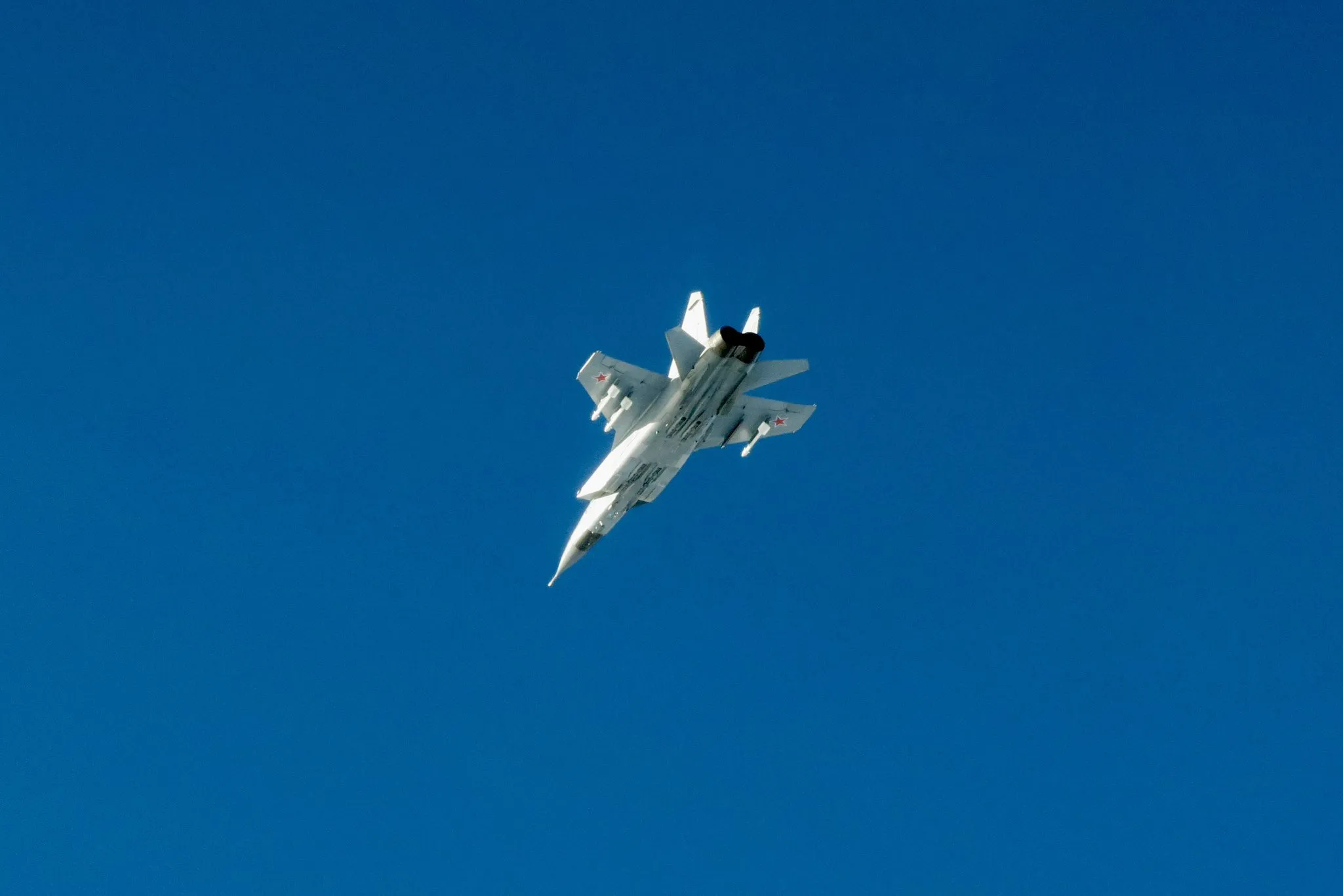 A Russian MiG-31 fighter jet over the Baltic Sea, in a photo released on Sept. 19.