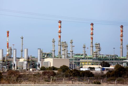 The Mellitah oil and gas complex near Zwara City in western Libya.