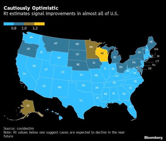 U.S. Covid Recovery Spreads as Prospects Improve in 47 States