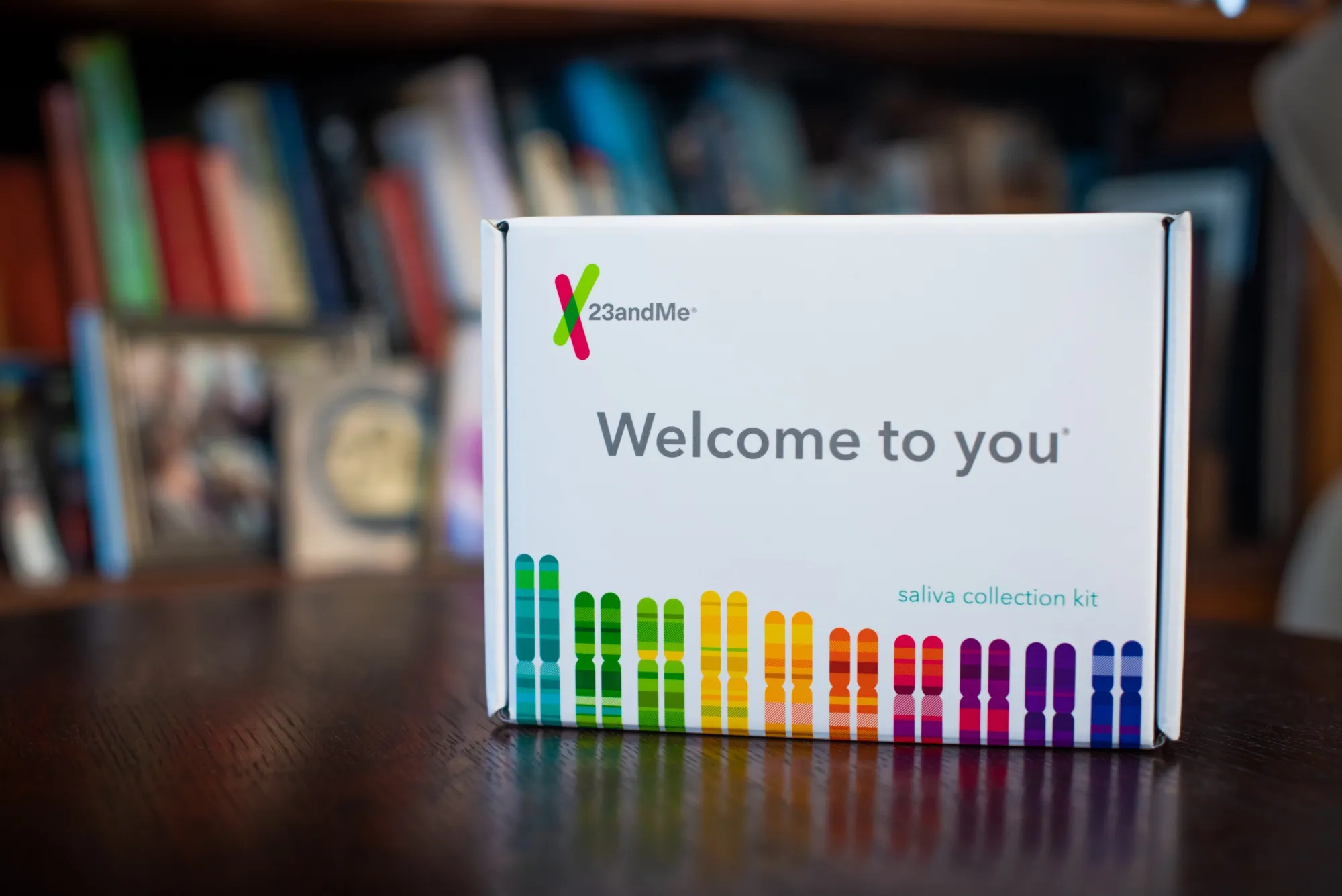 A 23andMe Ancestry + Traits Service DNA kit.