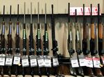 Rifles for sale inside of Dick's Sporting Goods in Stroudsburg, Pennsylvania. The company just raised its minimum age for gun buyers to 21. 