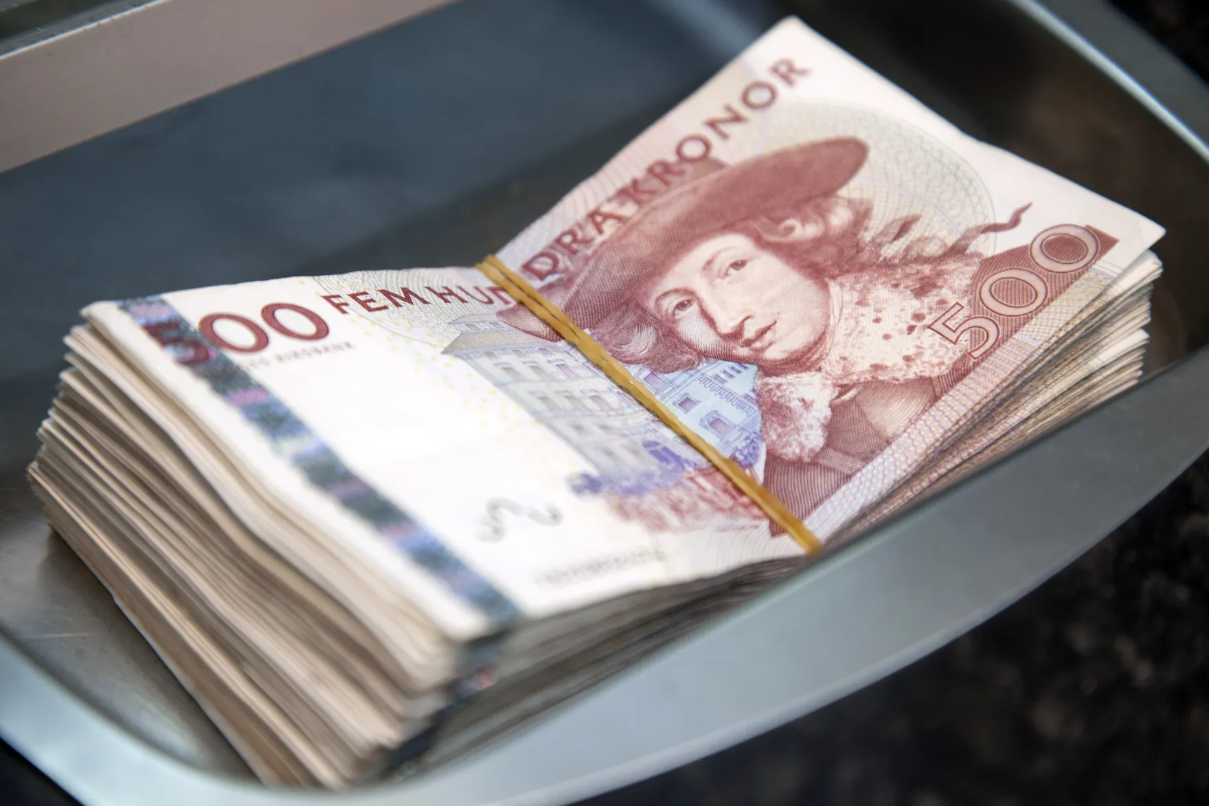 Swedish Krona Currency At An Exchange Office