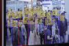 The object detection and tracking technology developed by SenseTime Group Ltd. is displayed on a screen at the Artificial Intelligence Exhibition & Conference in Tokyo, Japan, on Wednesday, April 4, 2018. The AI Expo will run through April 6.
