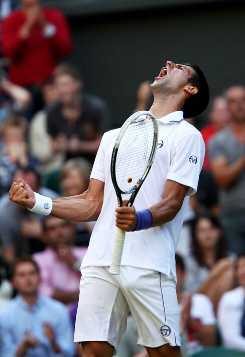 Djokovic Celebrates