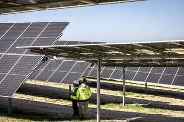 Solar Panels Installation at a Zelestra Corp. SA Solar Park in Spain
