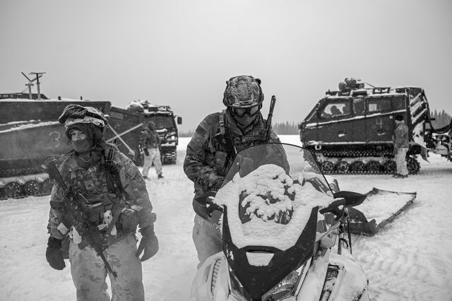 Soldiers of the 11th Airborne Division prepare for Joint Pacific Multinational Readiness Center (JPMRC) exercises.