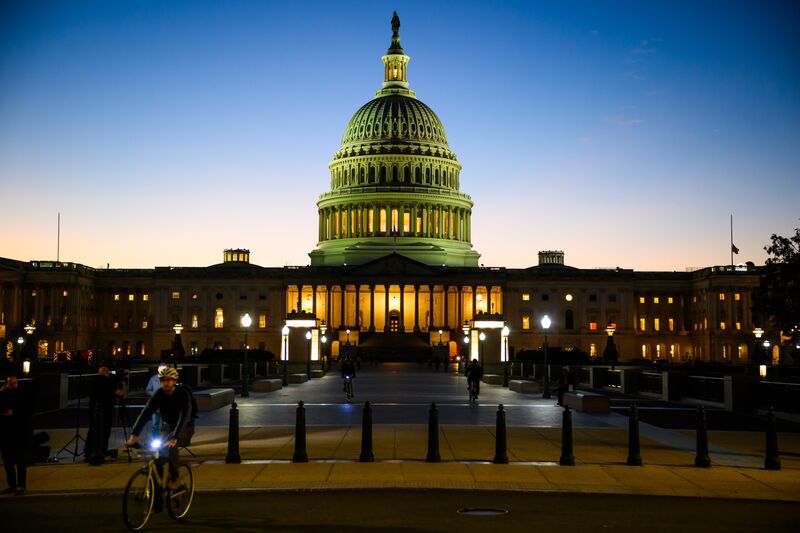 The US Capitol in Washington, DC, US. 