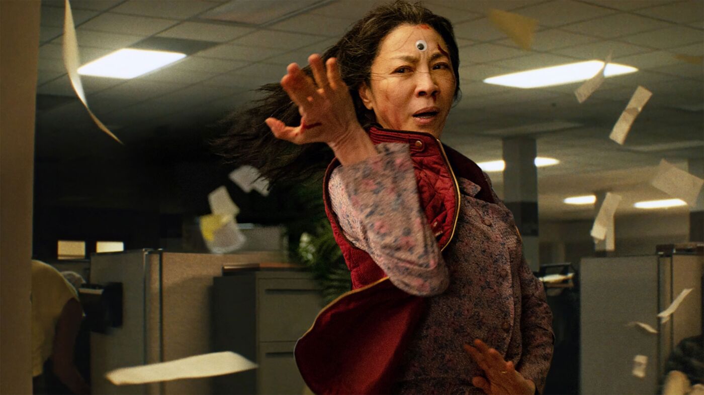 Michelle Yeoh as Evelyn Wang in “Everything Everywhere All At Once.”