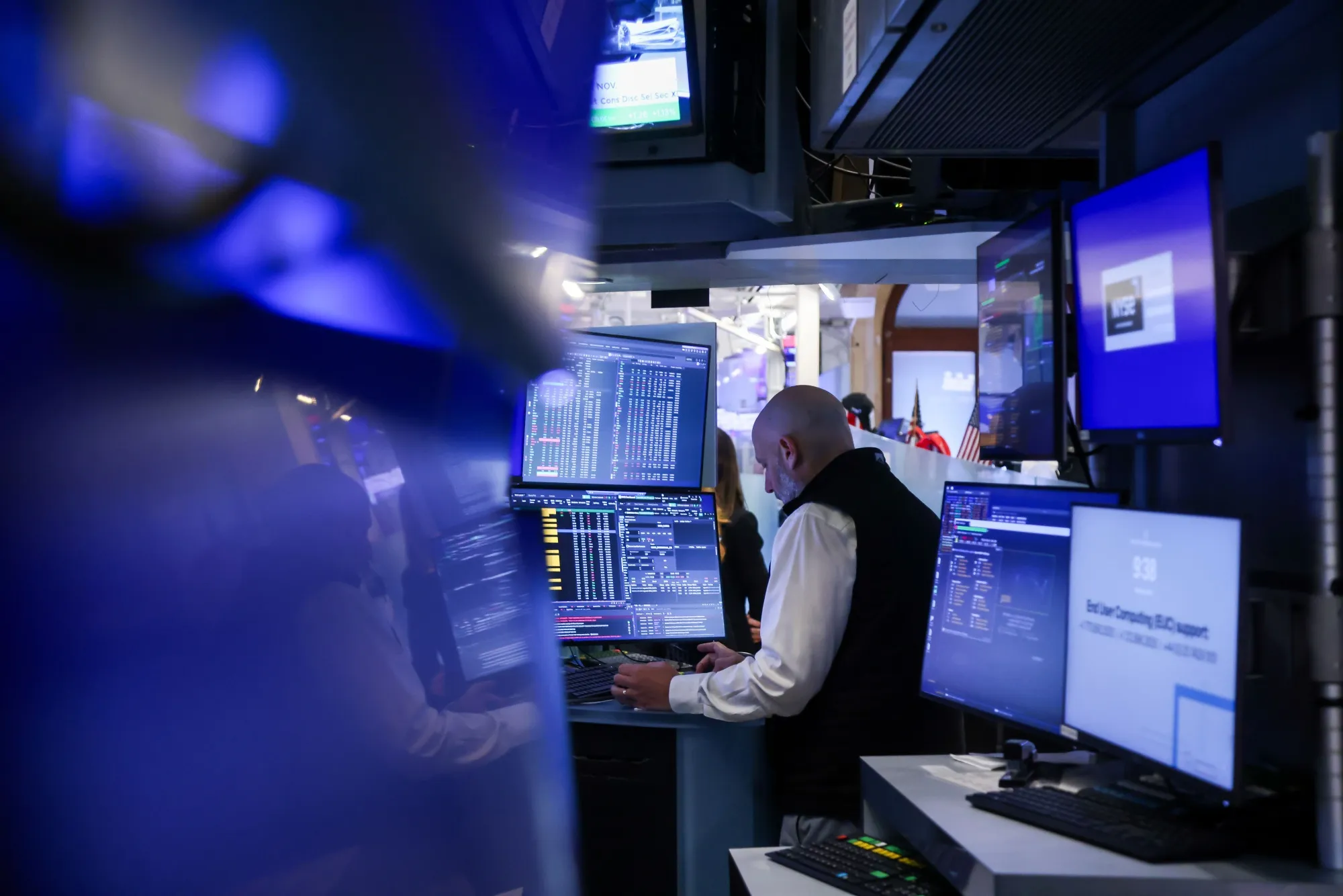 ニューヨーク証券取引所のトレーダー