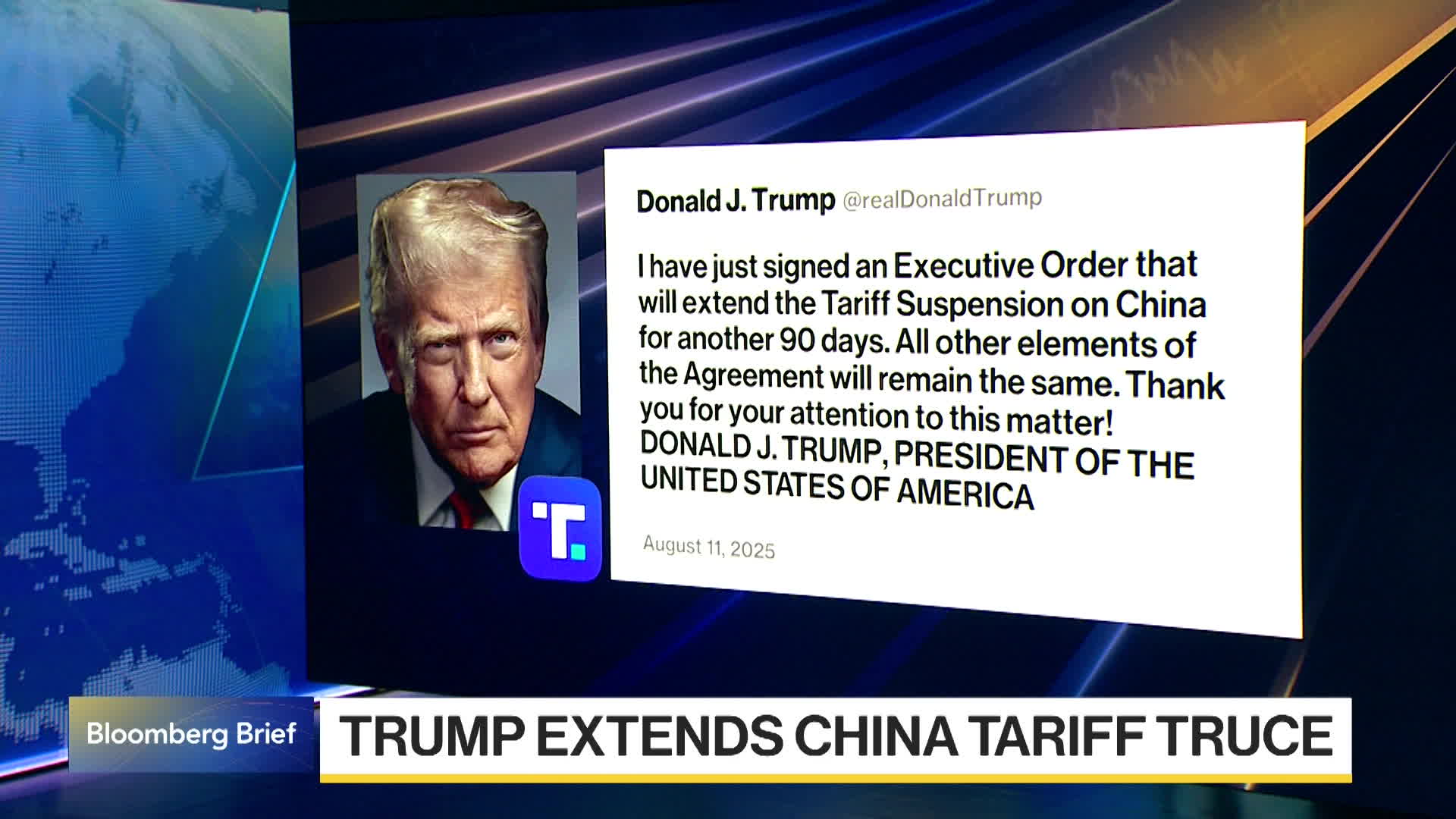 Watch Trump Extends US-China Trade Truce by 90 Days - Bloomberg