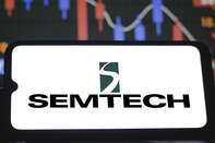 In this photo illustration the Semtech Corporation logo seen
