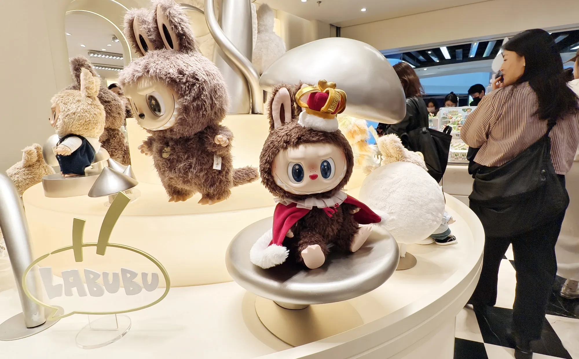 Labubus at the Pop Mart flagship store in Shanghai.