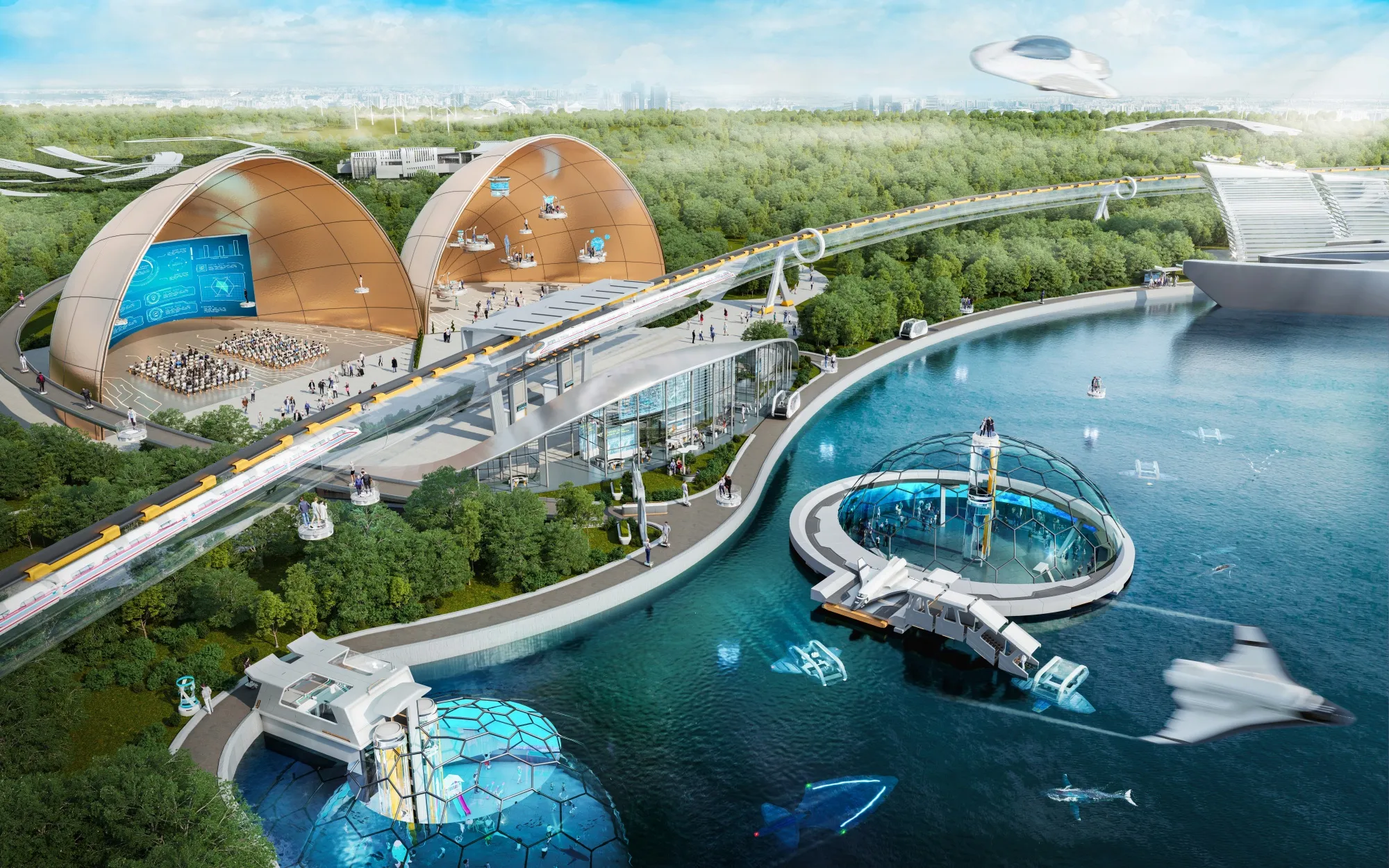 A&nbsp;rendering of the Tokyo Bay eSG Project.
