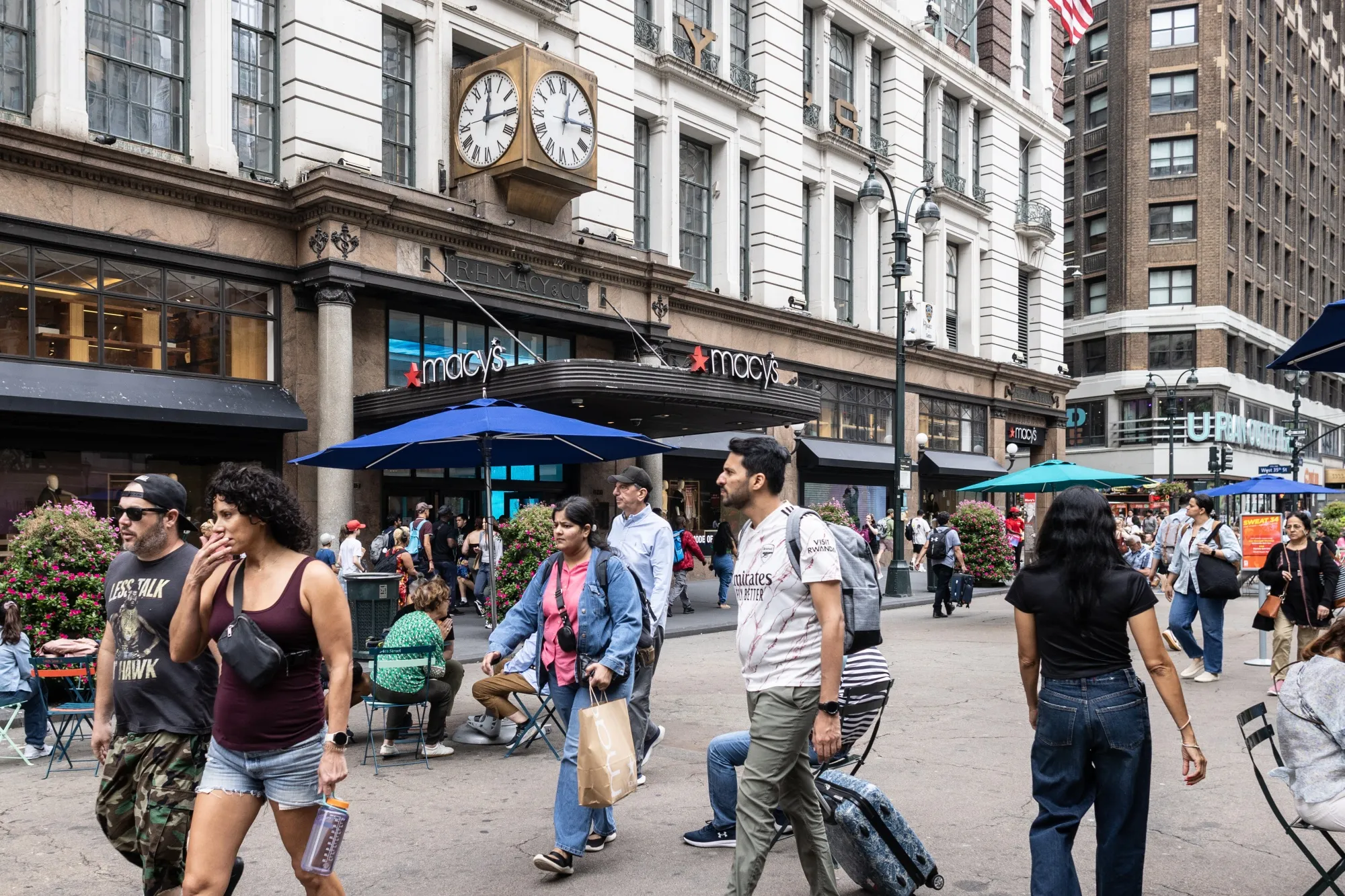 Shoppers in the Herald Square neighborhood of New York.