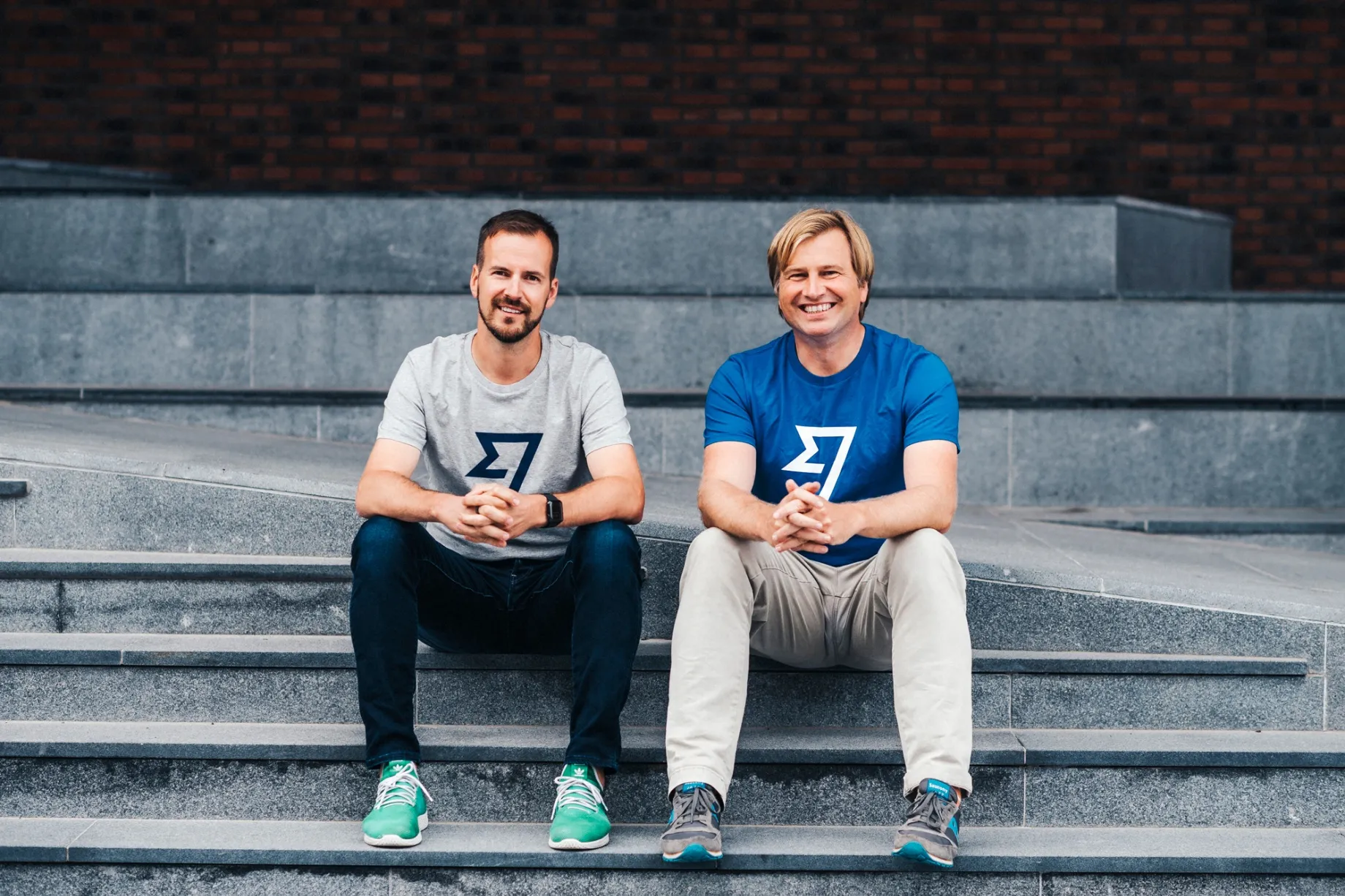 Taavet Hinrikus, left, and Wise co-founder Kristo Kaarmann.