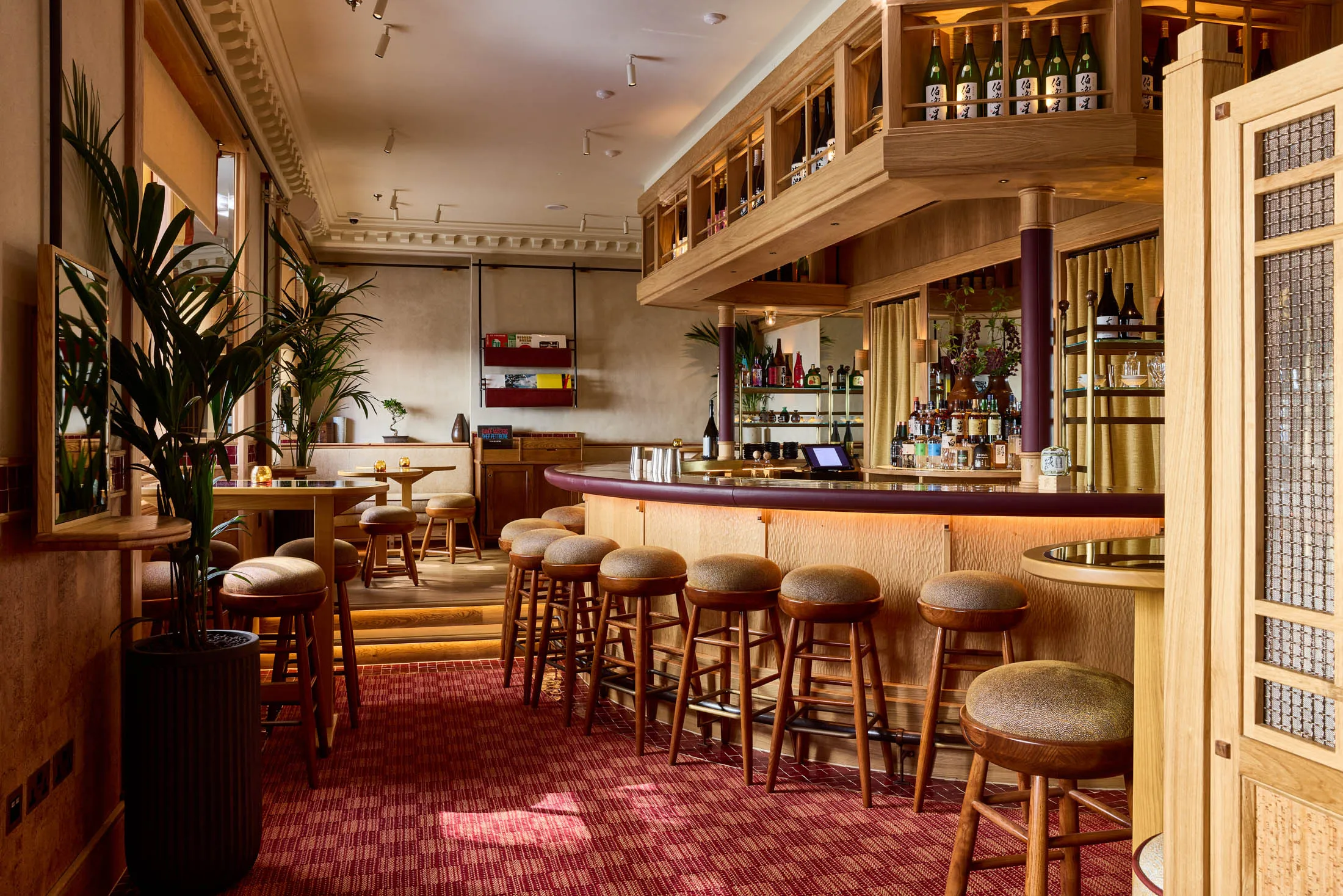 The Kioku bar at the Raffles London has expansive Japanese whisky offerings.