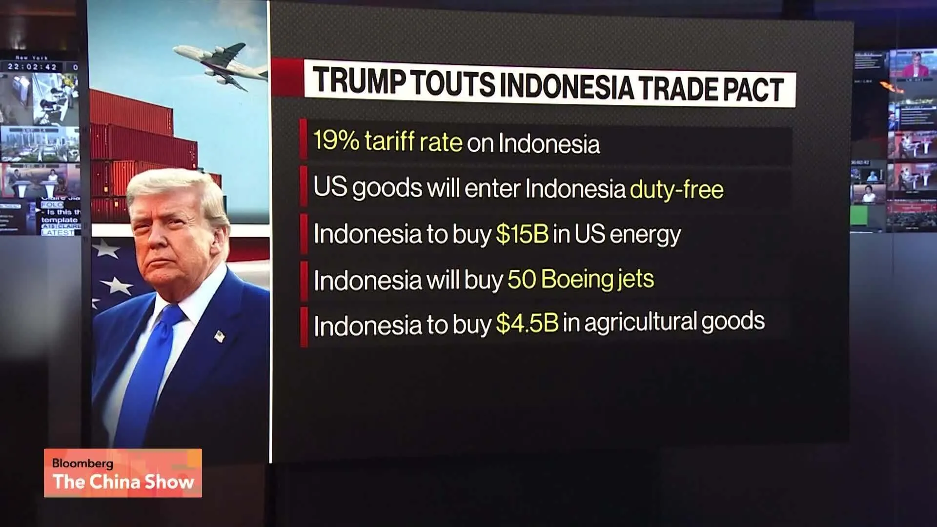 Watch President Trump Touts US, Indonesia Trade Deal - Bloomberg