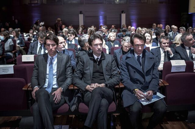Alexandre, Antoine and Frederic during a presentation of LVMH group's annual results in Paris on Jan. 26.