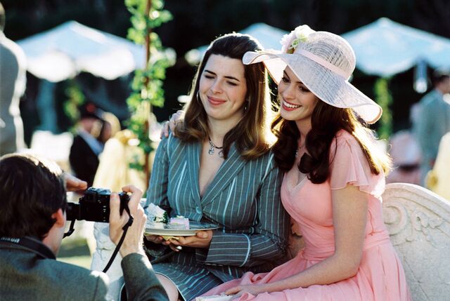 Heather Matarazzo (left) and Anne Hathaway in 2004’s The Princess Diaries 2: Royal Engagement.