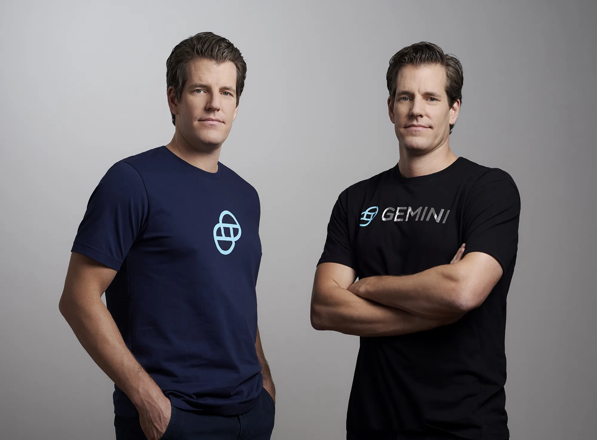 Cameron et Tyler Winklevoss, les fondateurs de la plateforme d'échange de cryptomonnaies Gemini. (bwbx.io)