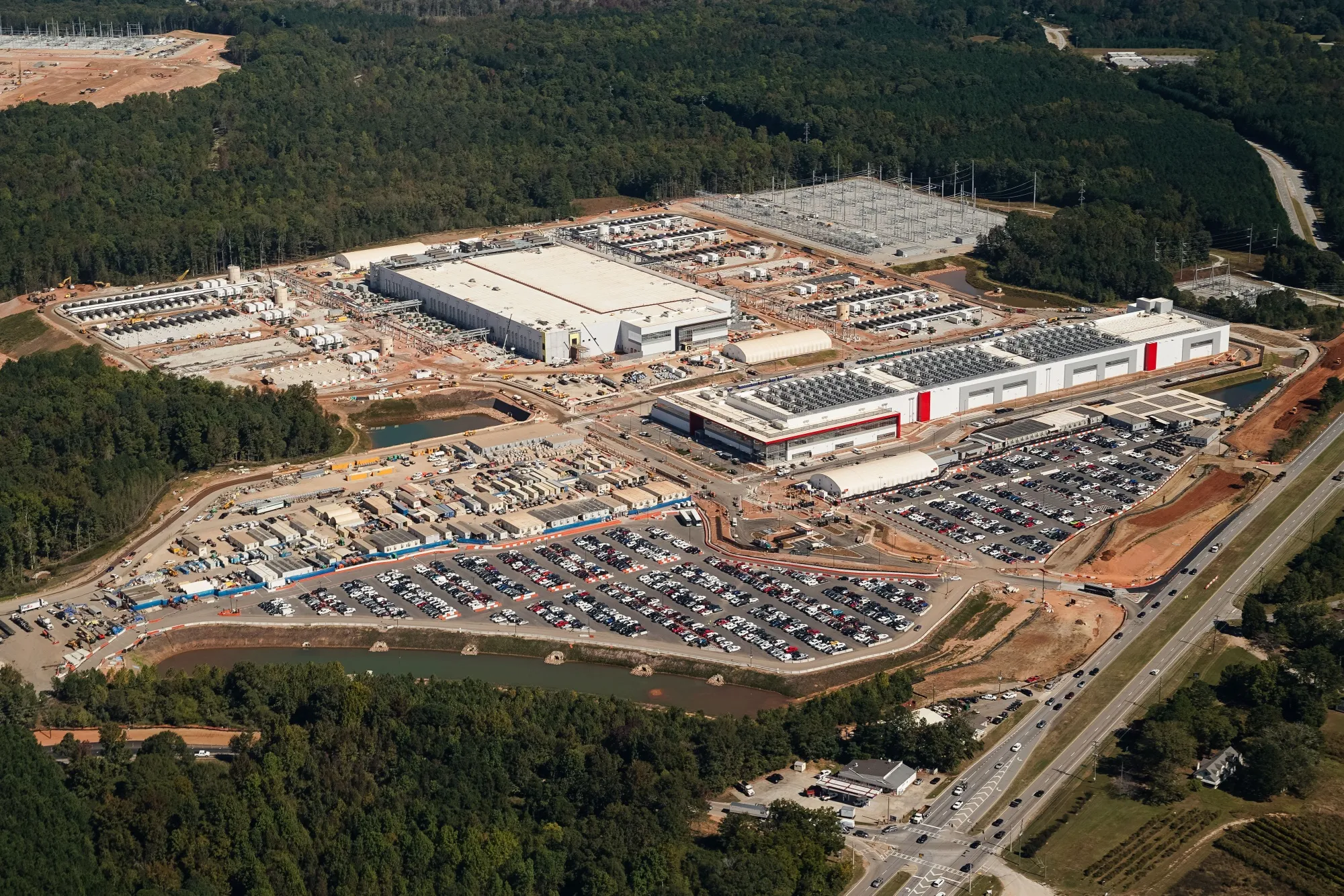 The QTS data center complex under development in Fayetteville, Georgia, US, on Thursday, Oct. 17, 2024.