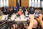 Swedish climate activist Greta Thunberg meets with President of the European Commission Ursula von der Leyen in Brussels on March 4, 2020. 