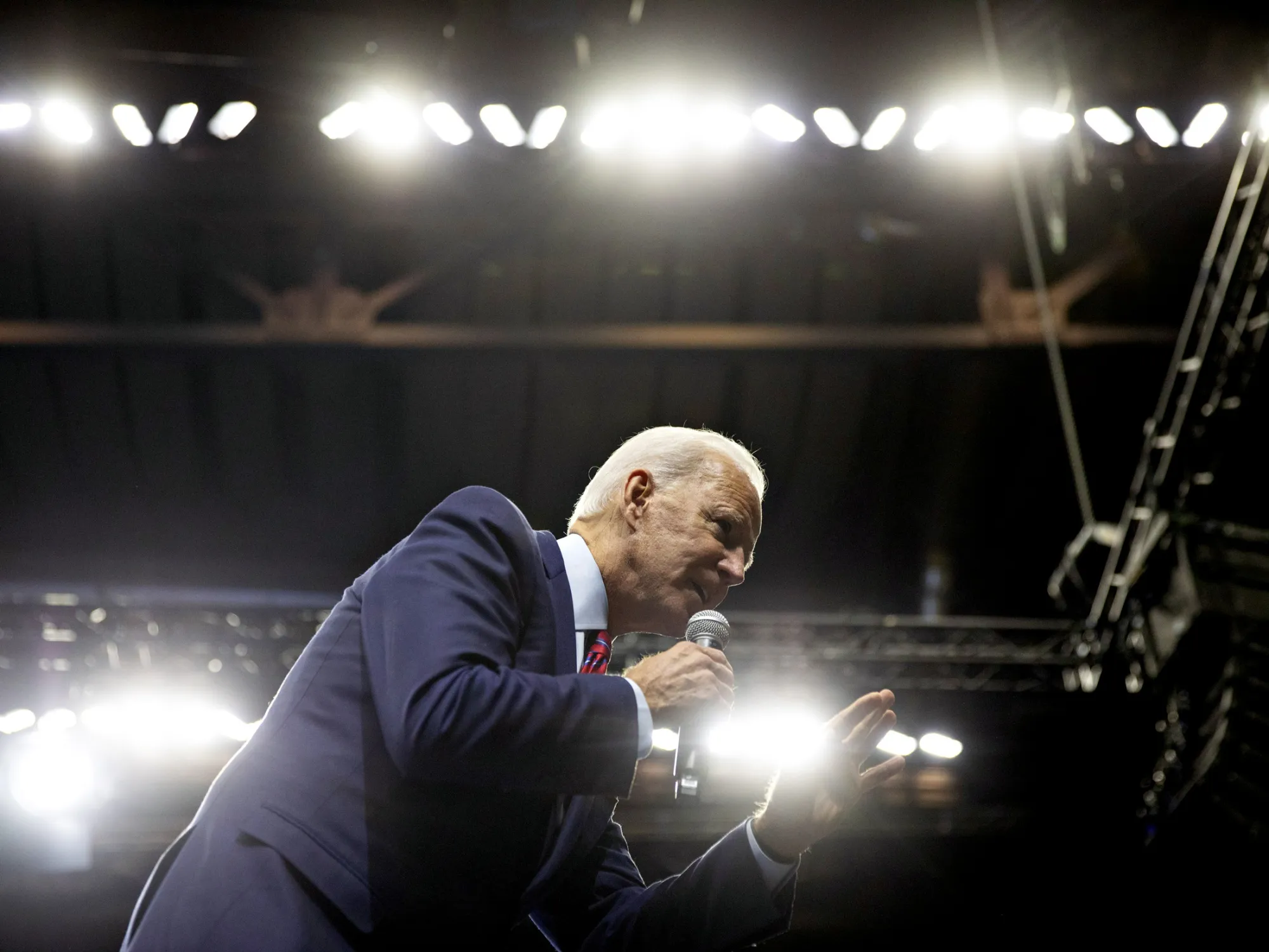 Joe Biden speaks in Des Moines, Iowa, on Nov. 1.