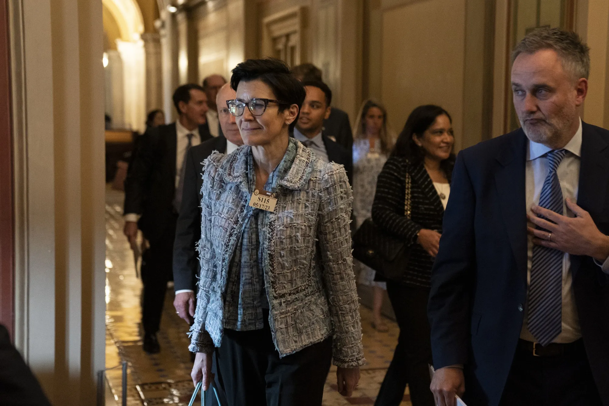 Jane Fraser, chief executive officer of Citigroup Inc., after a meeting with Senate Majority Leader Chuck Schumer at the Capitol.