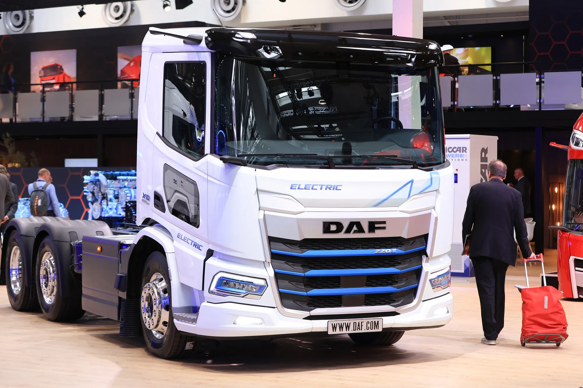 A DAF XD electric truck.
