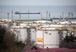 Oil storage tanks at a refinery in Tuapse, Russia.