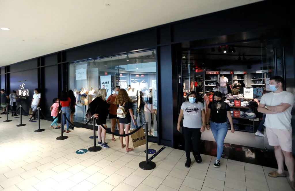 Lines, masks, social distancing: welcome to the pandemic shopping experience.&nbsp;