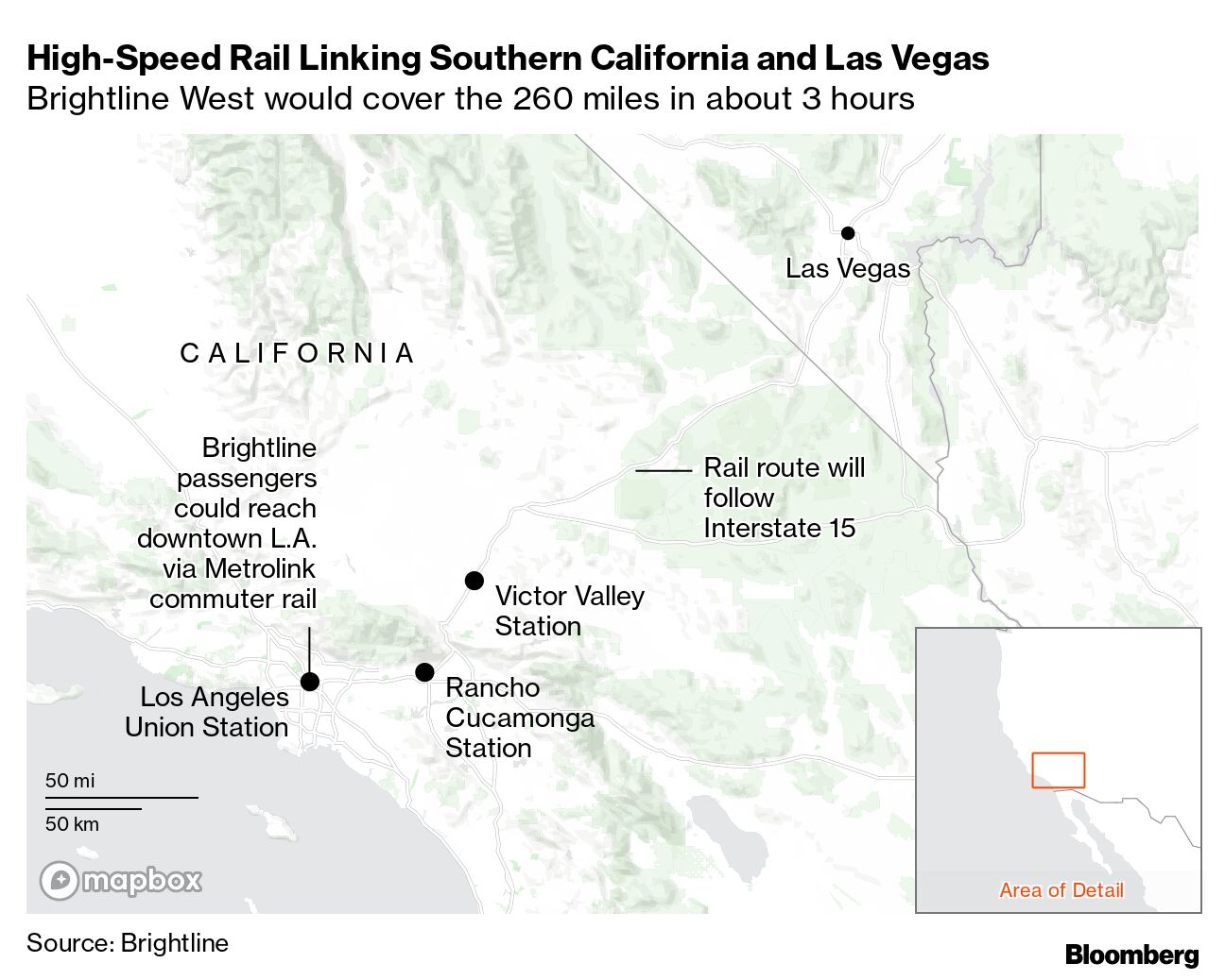 Delayed Las Vegas high-speed rail project now moving ahead - Los