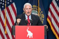 Mike Pence Addresses GOP Lincoln-Reagan Dinner In New Hampshire