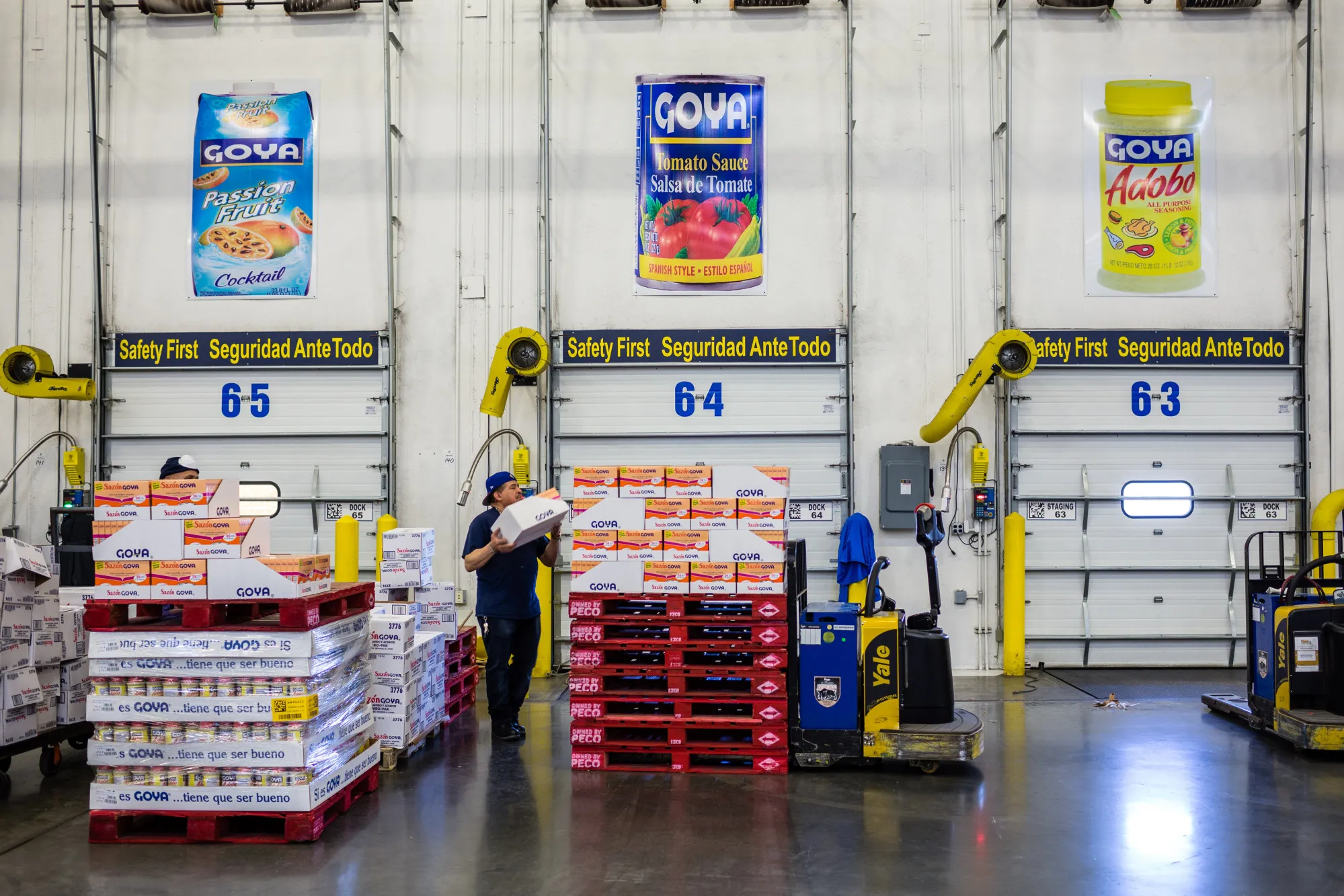 The Goya Foods distribution warehouse in Jersey City, New Jersey