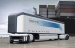 Trailer Drone concept is a hydrogen-powered container transportation system capable of operating fully autonomously.
