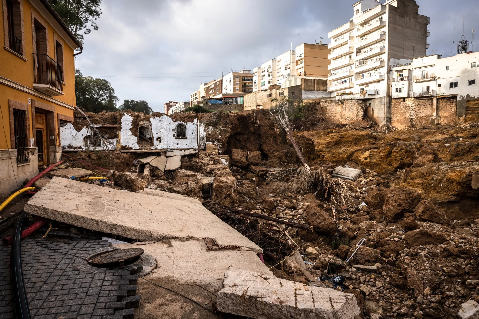 Destruction following extreme flooding in Chiva, on Nov. 5.