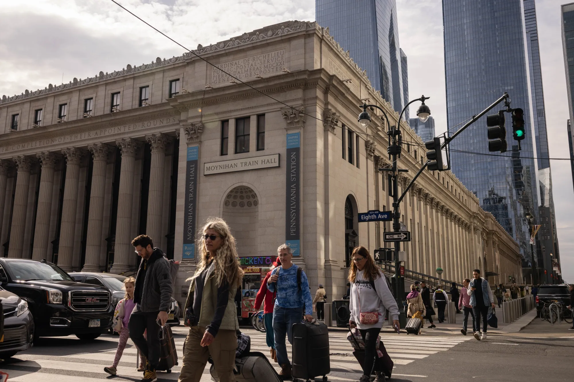 Moynihan Train Hall near Penn Station in New York.