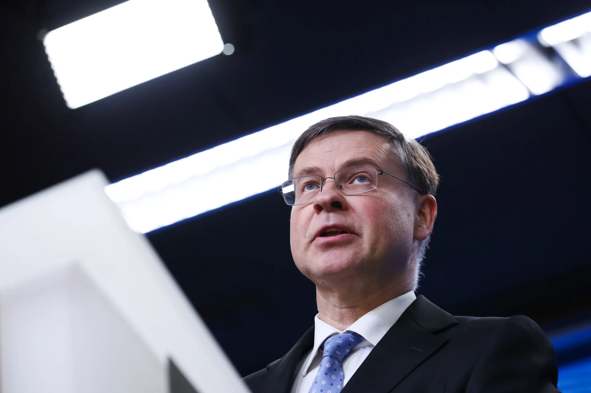 Economy Commissioner Valdis Dombrovskis.