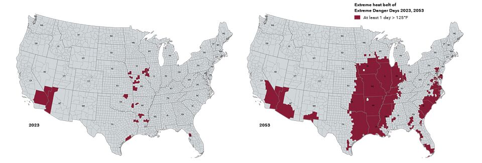 US South, Midwest Will Reach Temps of 125 F by 2050s - Bloomberg