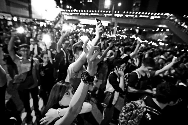 Demonstrators in Hong Kong