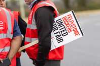 Strike By Workers At The UK's Largest Container Port