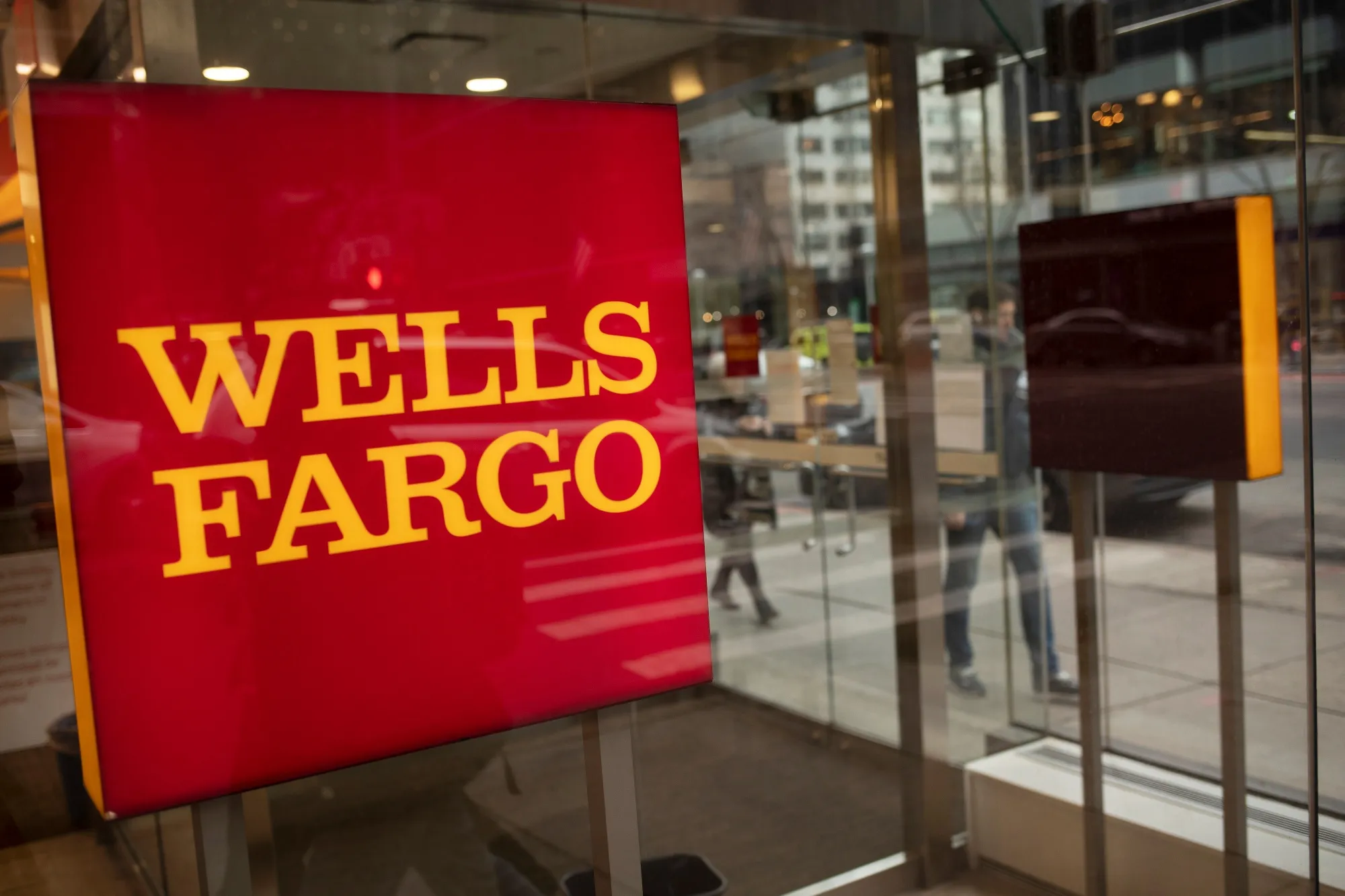 A Wells Fargo bank branch in New York.