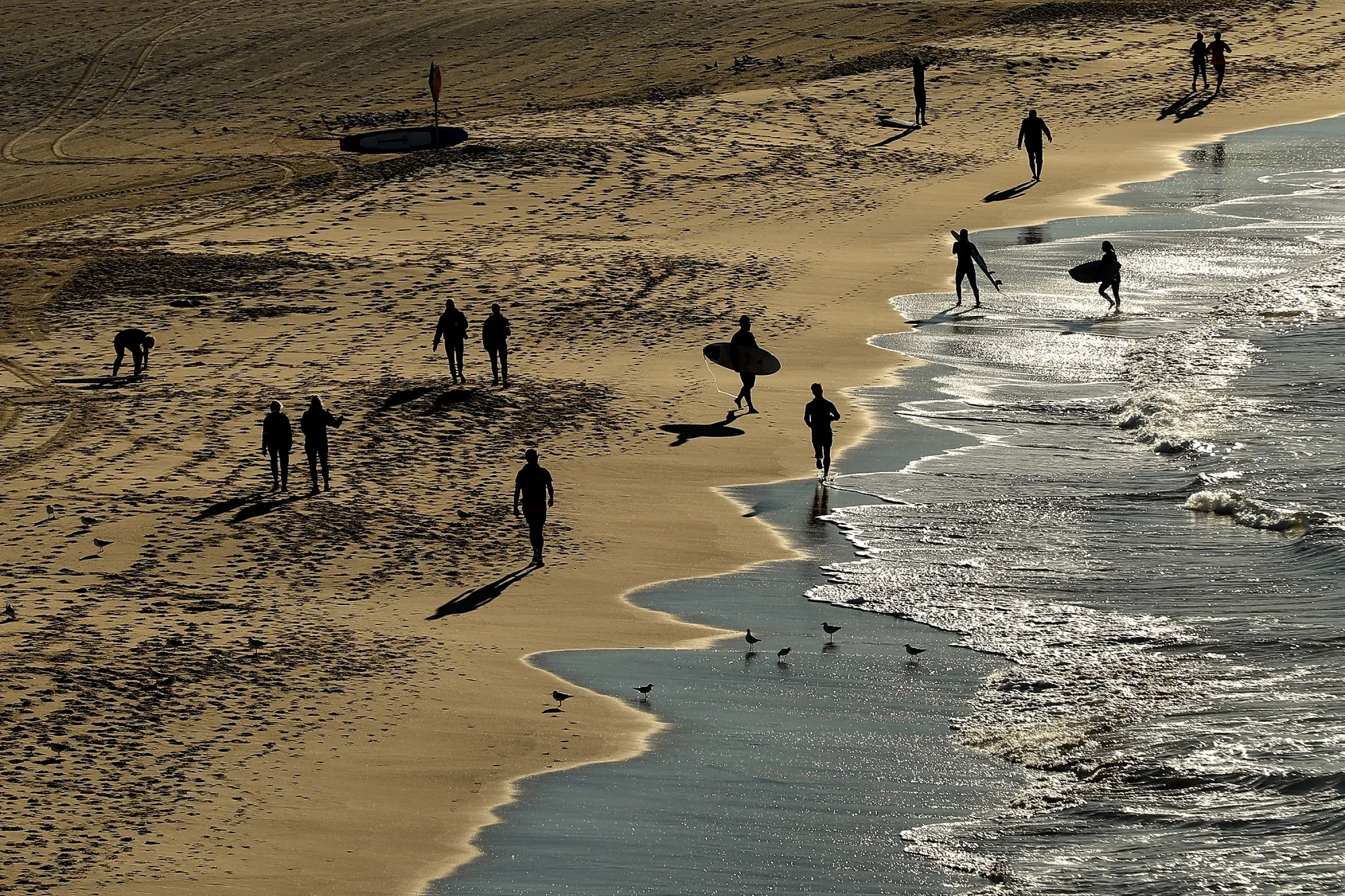 Beachgoers at Bondi Beach in Sydney on July 4.