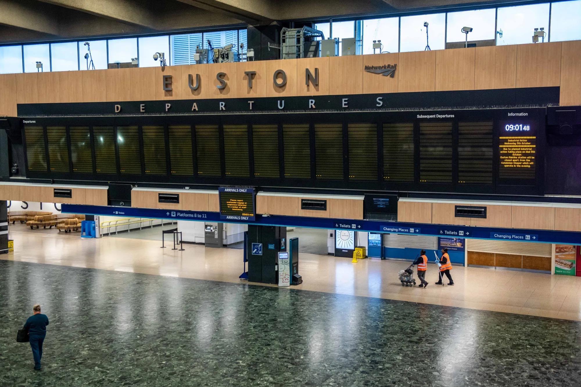 National rail strikes, in London, in Oct.