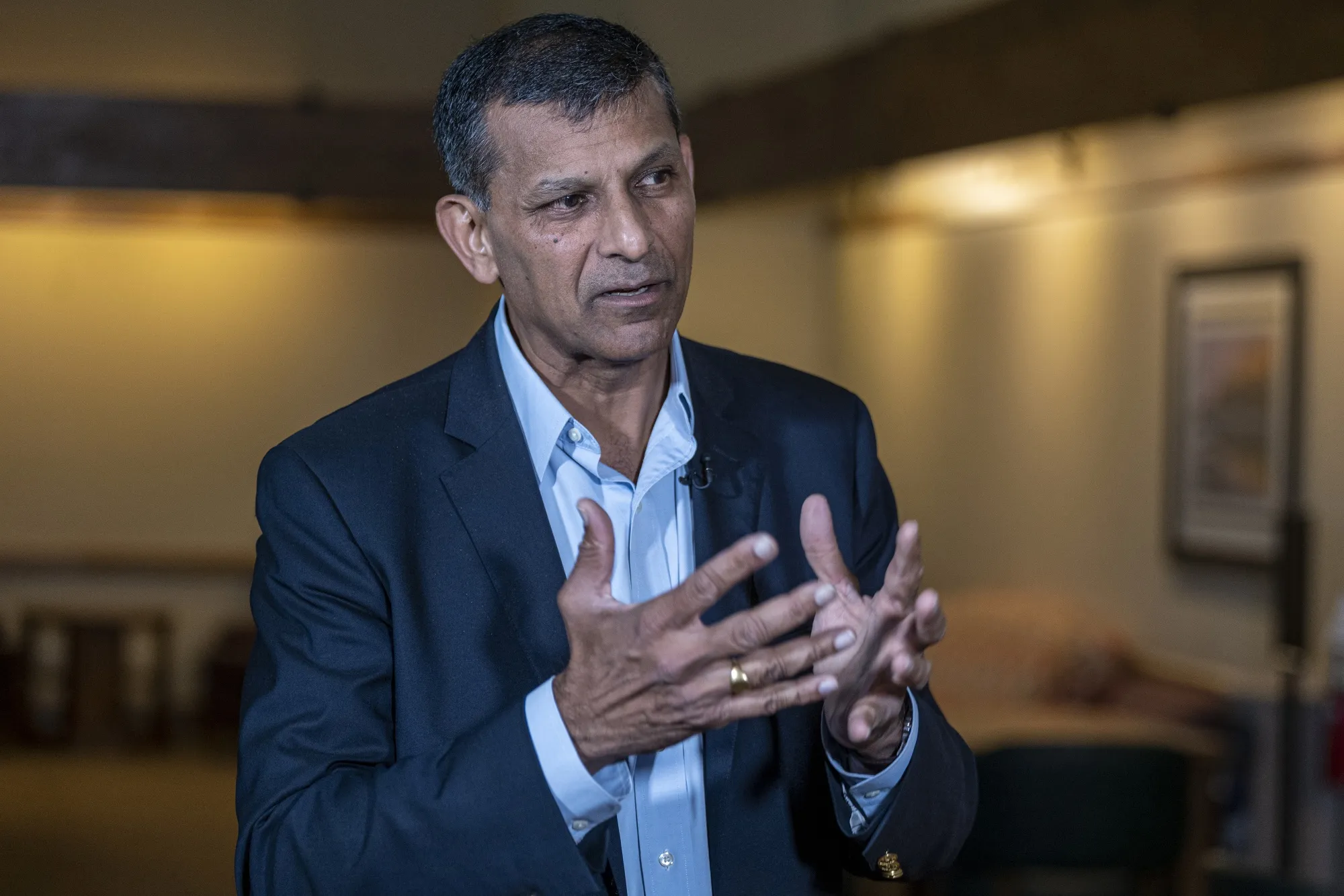 Raghuram Rajan&nbsp;at the Jackson Hole economic symposium in Moran, Wyoming, US, Aug. 25.&nbsp;