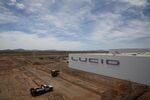 Lucid Motors’&nbsp;manufacturing facility under construction in Casa Grande, on May 14.