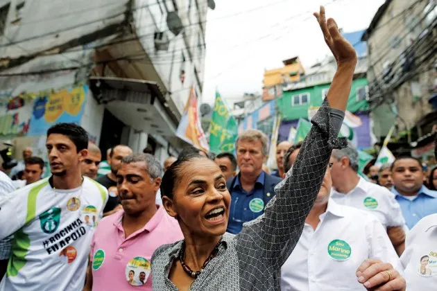 Silva campaigns in Rio de Janeiro on Aug. 30